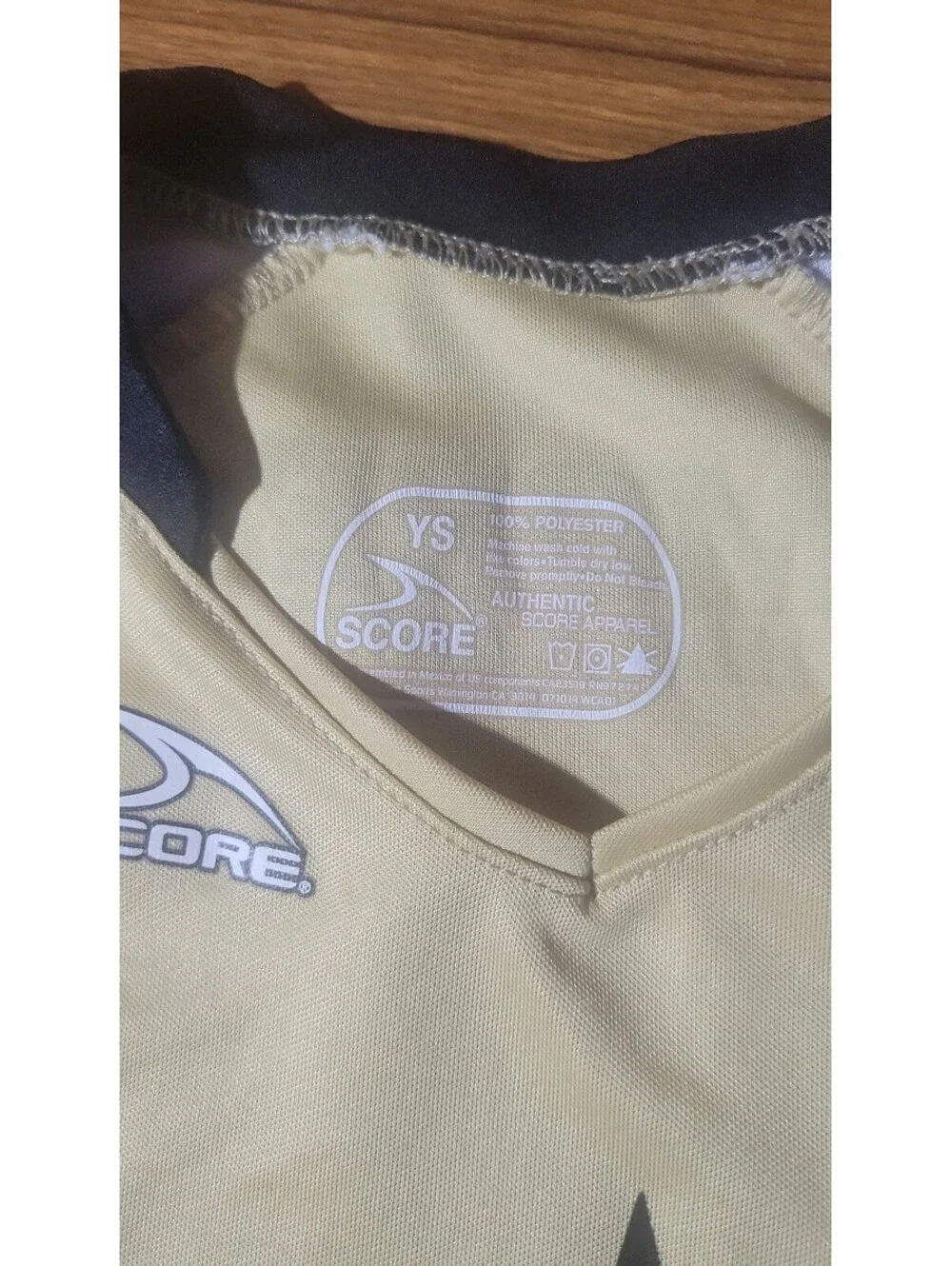 Score Stars Youth Small Yellow and Gray Sports Jersey